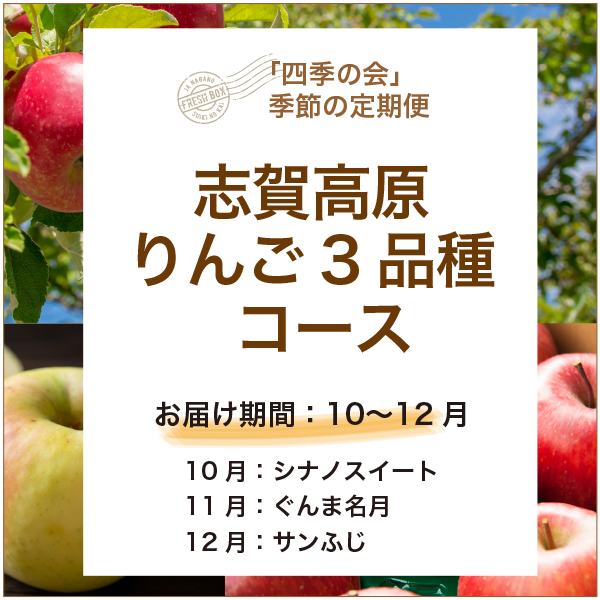 令和5年度頒布会志賀高原りんご3品種コース|たーんとながの